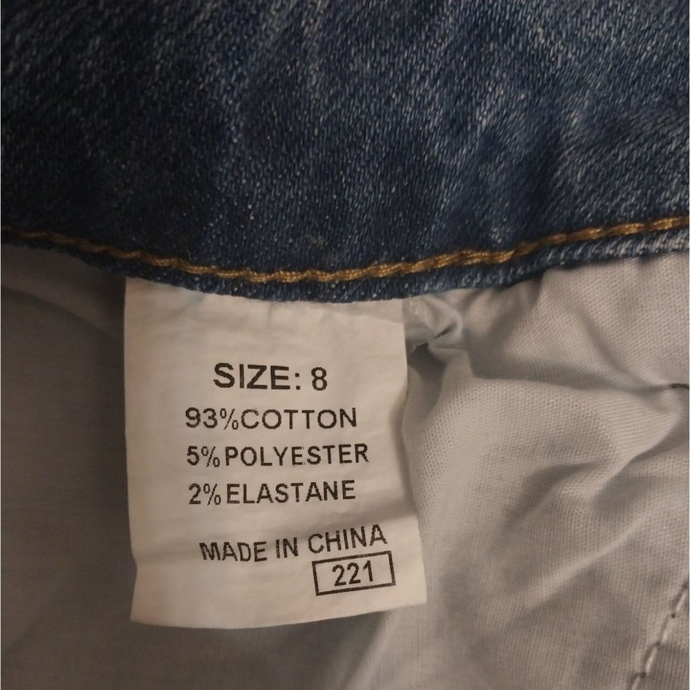 Distressed Raw Hem Skinny Ankle Blue Jeans - Unbranded Women's  Sz 8 - Picture 6 of 9